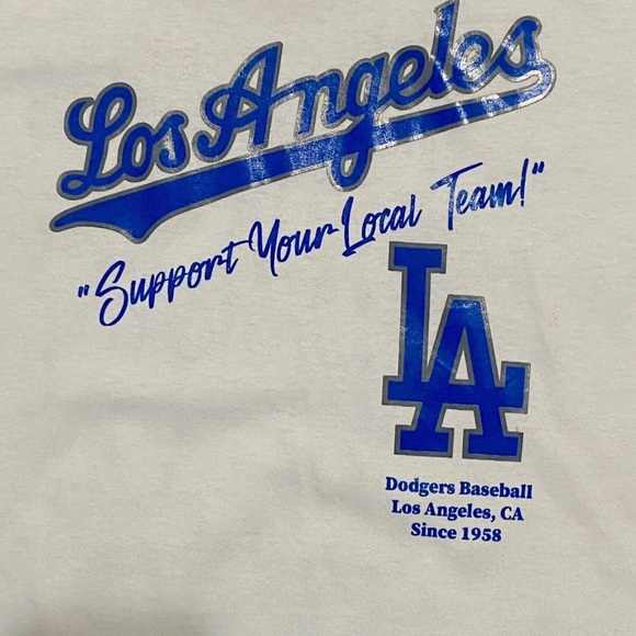 Los Angeles Dodgers T-Shirt Mens XL White Short Sleeve MLB Baseball. Go Dodgers! - Picture 5 of 8
